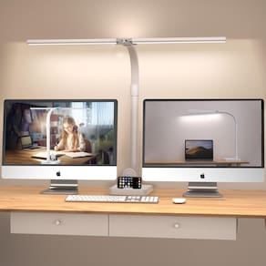 Lâmpada de mesa Ksunun Led Double Head 24W 5 modos de cor 5 reguláveis