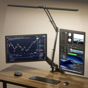 Lâmpada de mesa SKYLEO LED 24W 2400LM Ultra Bright com braçadeira preta