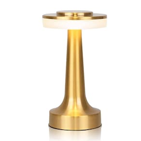 Lâmpada de mesa de metal sem fio JHPGEOE Touch Sensor LED 2000mAh