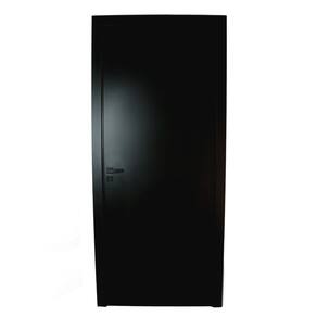 Kit Porta de Madeira Completa 213x84cm Batente 16cm Lado Esquerdo Preto Tx