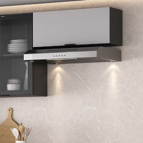 Armário 80cm 1 Porta Horizontal Mdf Dobradiças Slow Motion Lumina Itatiaia Grafite/Cinza