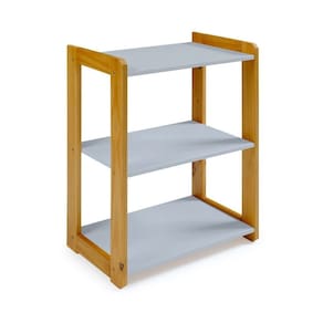 Estante para Livros 75x54x30cm Infantil Azul Bebê/Amêndoa