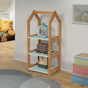 Estante para Livros 100x40x35cm Infantil Verde Bebê/Amêndoa