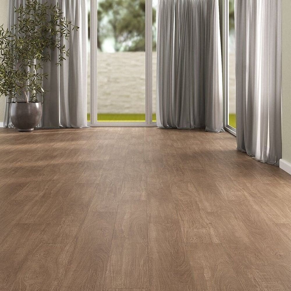 Kit com 50m² Piso Vinílico em Régua 17,78cm X 2mm X 1,21m Sofisticato Ruffino Cacau