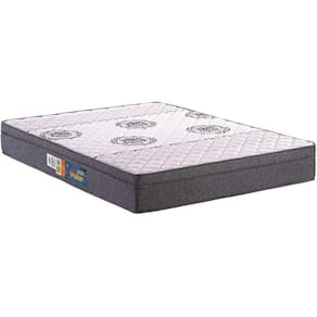 Colchão Casal Espuma em Poliéster 138cm X188cm X 17cm Preto/Cinza