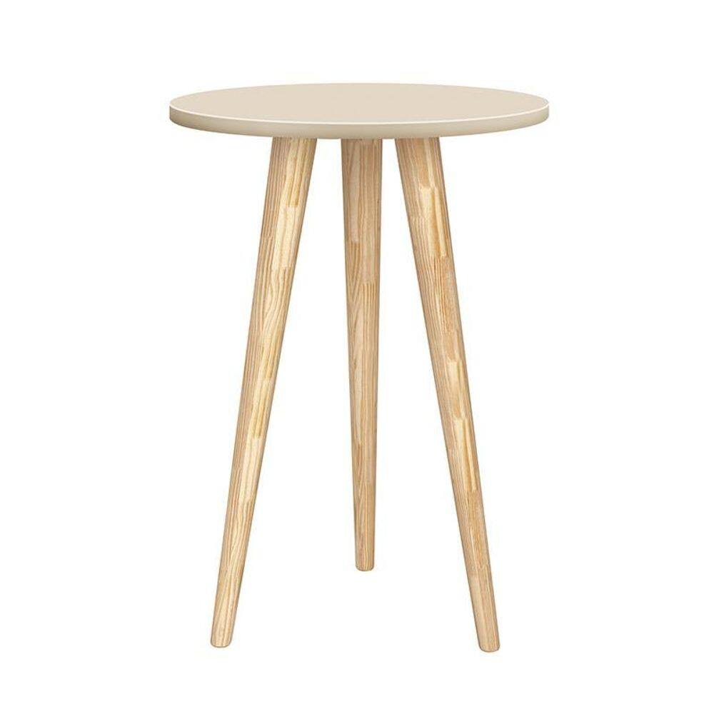 Mesa de Canto Theo com Pés Madeira Natural - Reller Móveis