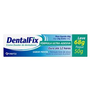 Creme Fixador de Dentaduras DentalFix Sabor Menta 68g Cada