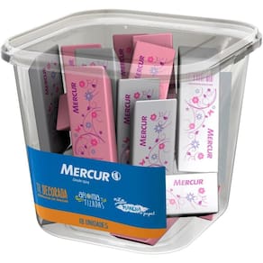 Borracha Decorada Rosa e Branca 18 un - Mercur