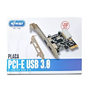 Placa PCI-E com 2 Portas USB 3.0 Plug and Play