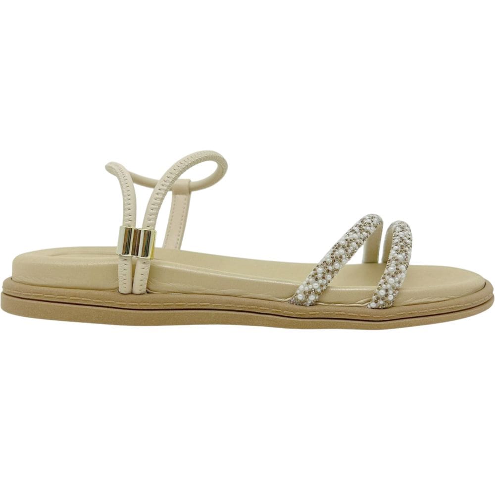 Sandália Feminina Papete Casual Dia a Dia Calce Fácil com Strass Beira Rio 8488.113