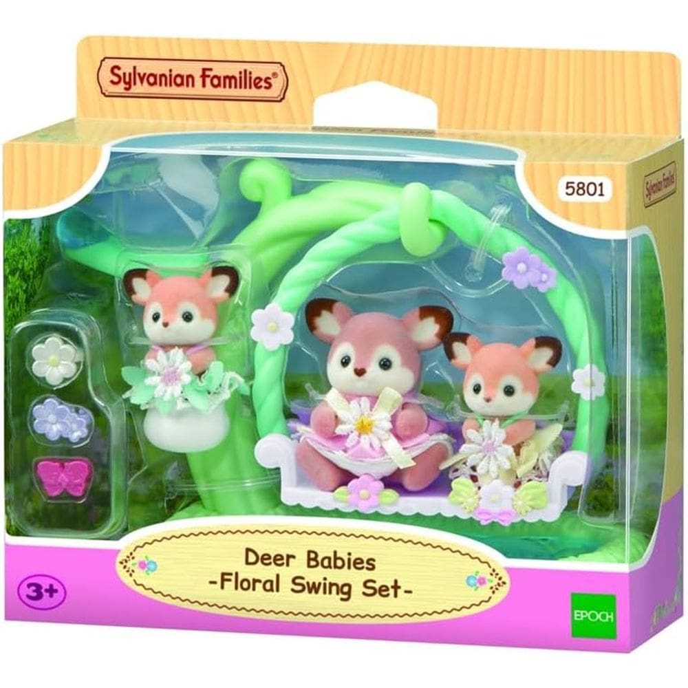 Sylvanian Families - Bebes Cervos - Conjunto Balanço Floral