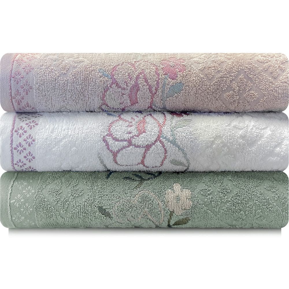 Jogo de Toalhas de Banho Karsten 100% Algodão 3 Peças Yuna