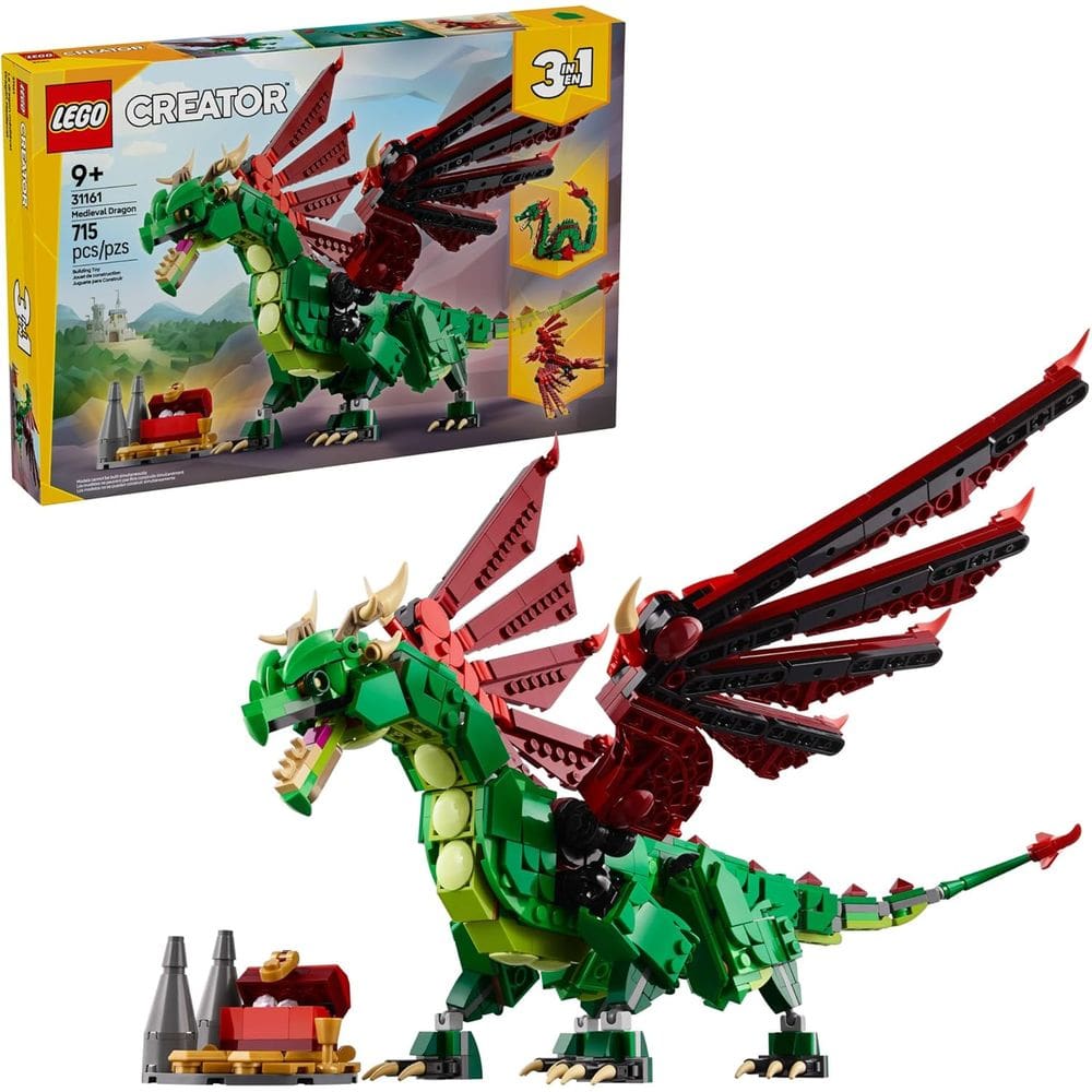 Lego Creator 3 Em 1 - Dragão Medieval 31161