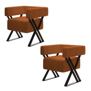 Kit 2 Poltrona Decorativa Sara Pés Metal Estilo Industrial