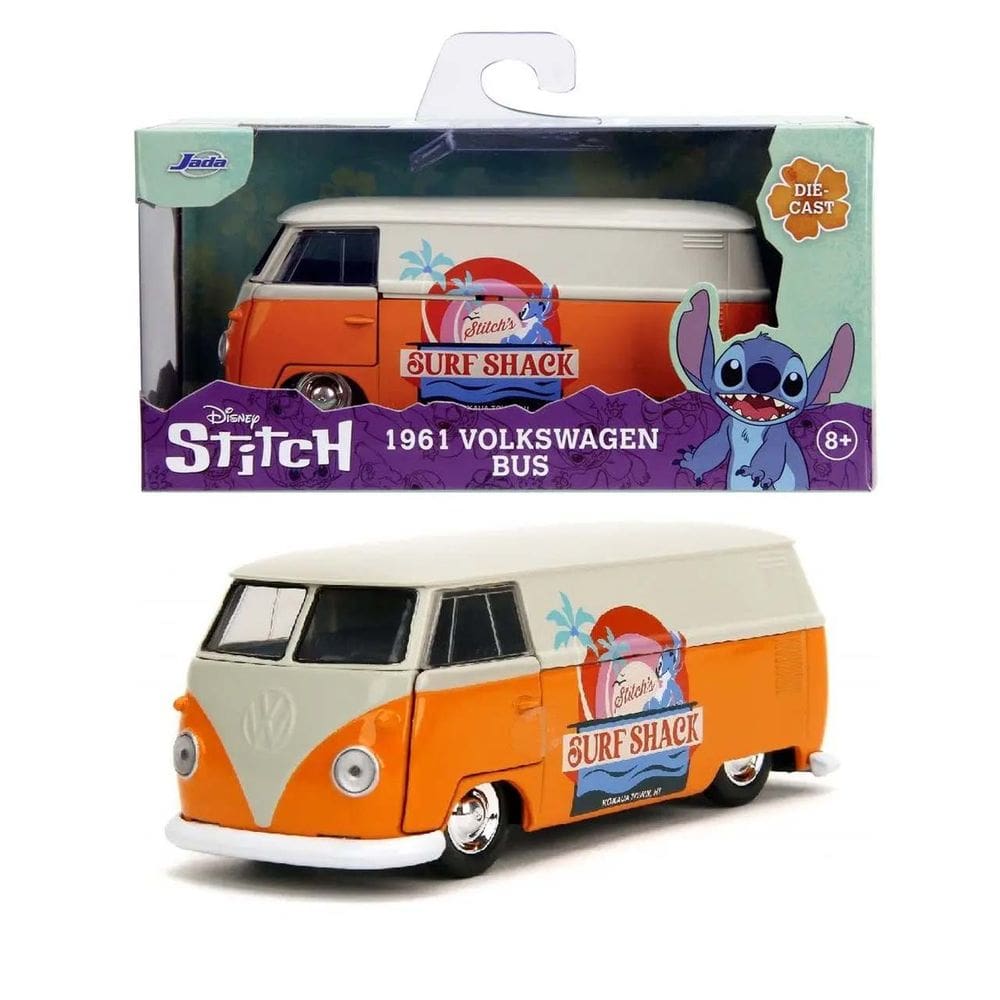 Miniatura Jada Disney Stitch 1961 Volkswagen Bus Kombi 1/32 Die-Cast