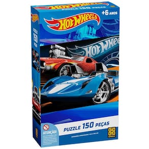 Quebra Cabeça Infantil Puzzle Hot Wheels 150 Peças Grow