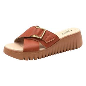 Tamanco Feminino Anabela Média Ultra Conforto Casual Modare