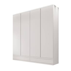 Guarda-roupa 4 portas 5 gavetas MDF Paris-Branco Bianchi