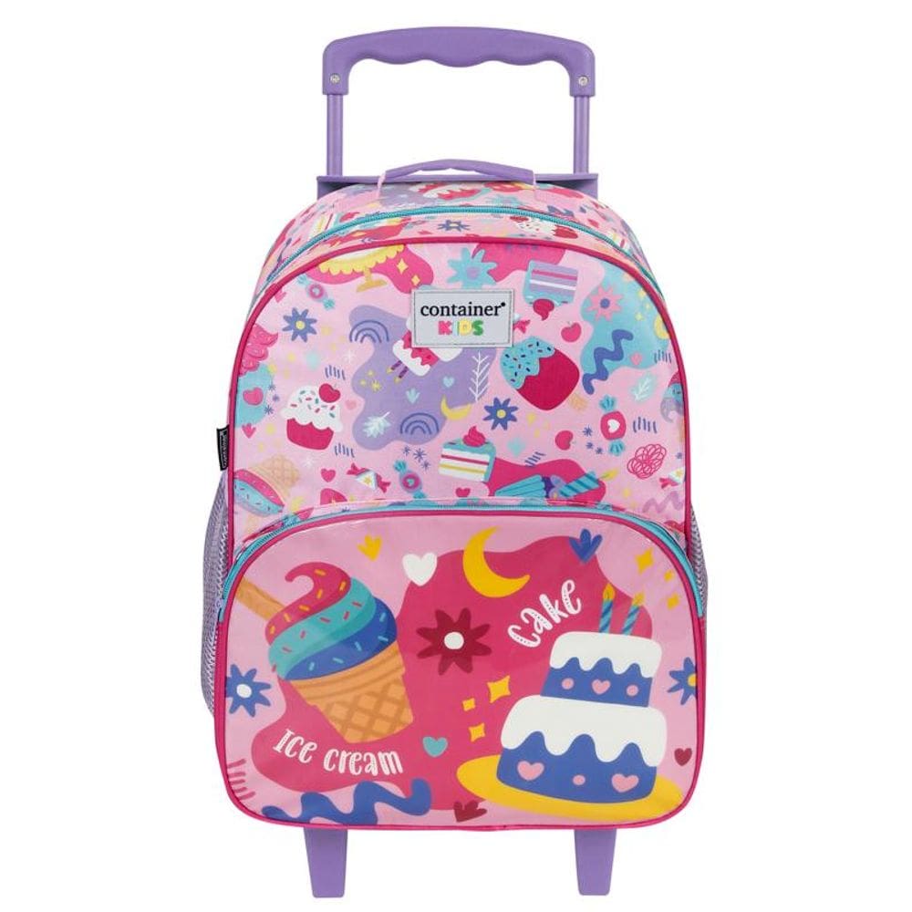 Mochila De Rodinha Escolar Infantil Menina Cupcake Dermiwil