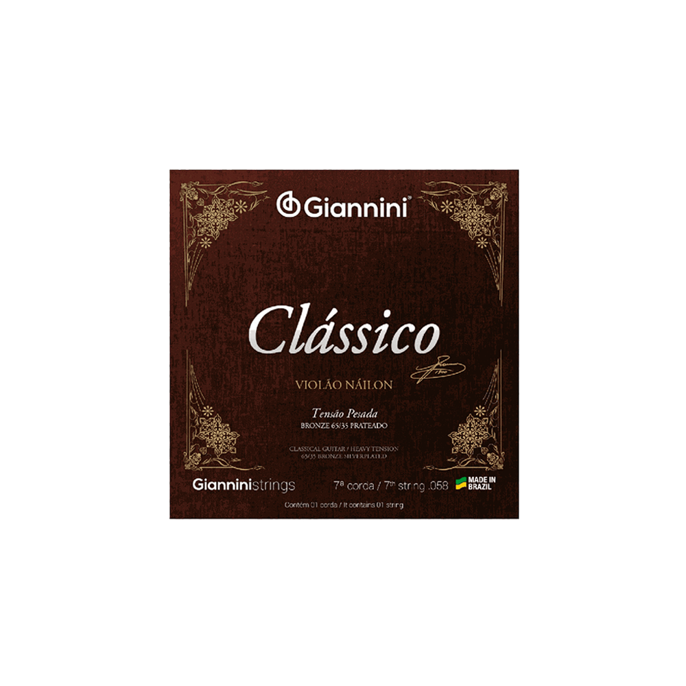 Encordoamento Violão Nylon Giannini Clássico Tensão Pesada