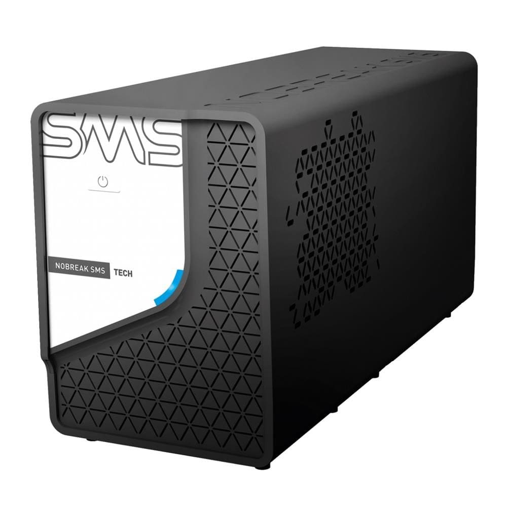 Nobreak SMS Tech 800 VA, Bivolt, 115V, Senoidal, 6 Tomadas, Preto