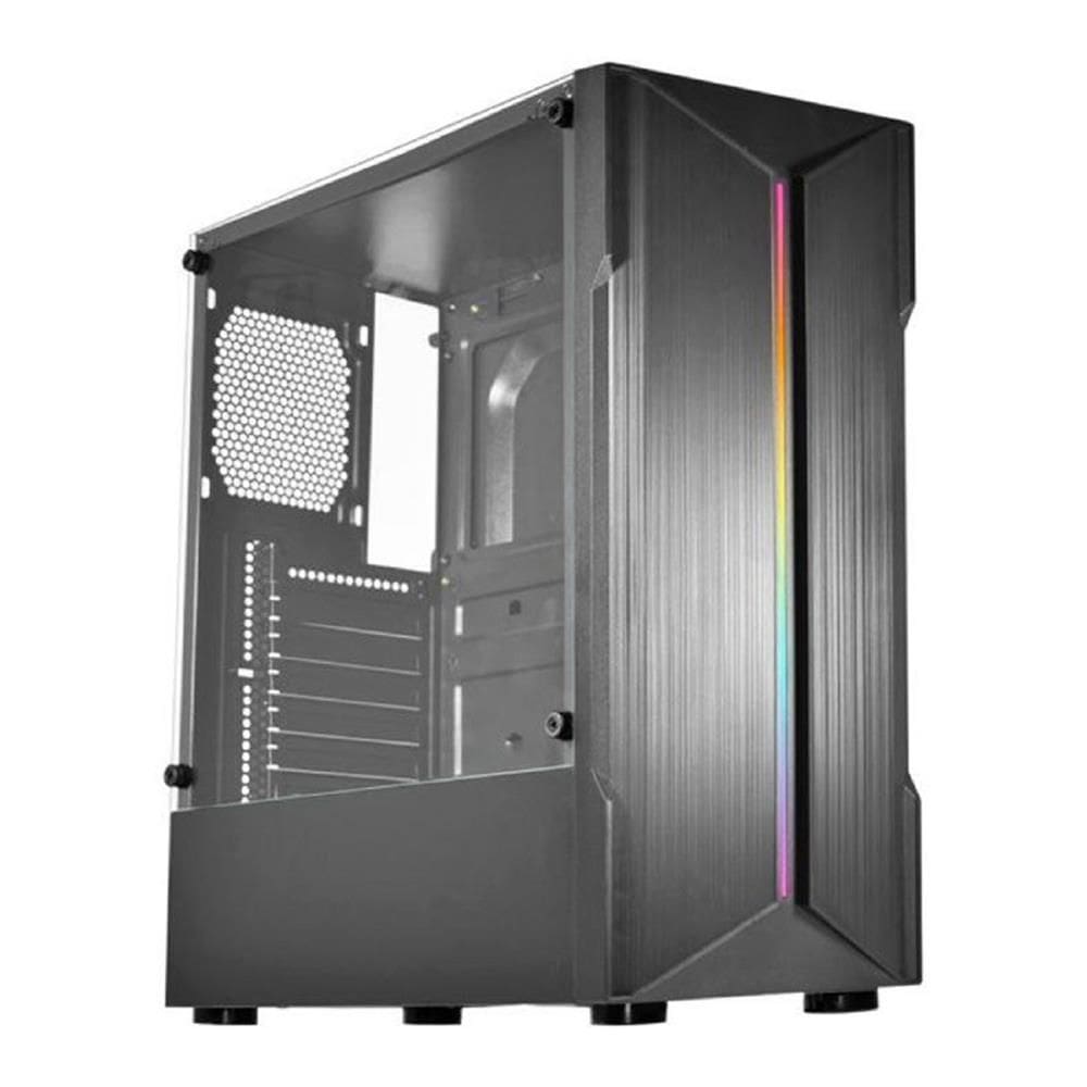 Gabinete Gamer K-Mex CG-06W5 Demon II, Mid Tower, Vidro Temperado, ATX, mATX, ITX, ARGB, Preto