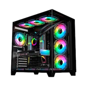 Gabinete Gamer K-Mex Ghost Shark CG-02J1, Mid Tower, Vidro Temperado, Sem Fonte, Sem Fan, Preto
