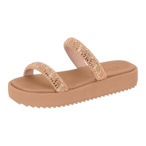 Chinelo Feminino Flatform Strass e Pedrarias Conforto Moleca