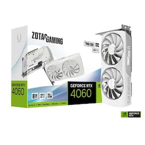 Placa de Vídeo Zotac Gaming GeForce RTX 4060 Twin Edge OC, 8GB, GDDR6, 128-Bit, Branco