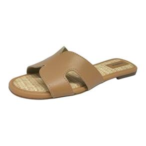 Chinelo Rasteiro Feminino Conforto Estilo Tressê Moleca