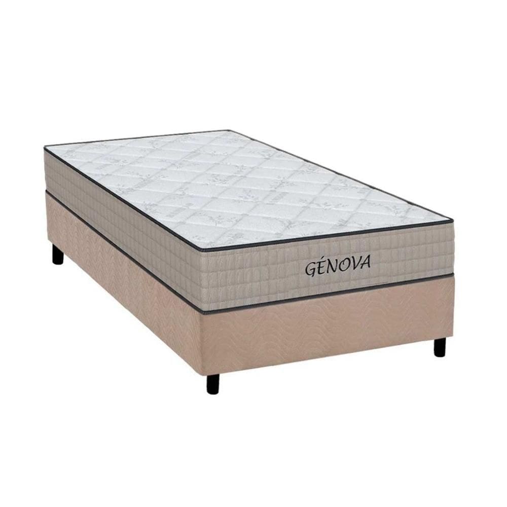 Conjunto Box Solteiro: Colchão Espuma Orthoflex D45 Genova + Base CRC Suede Clean (88x188)