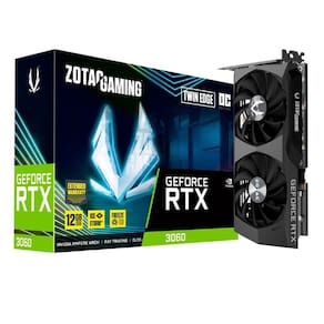 Placa de Vídeo Zotac Gaming GeForce RTX 3060 Twin Edge OC, 12GB, GDDR6, 192-Bit, Preto