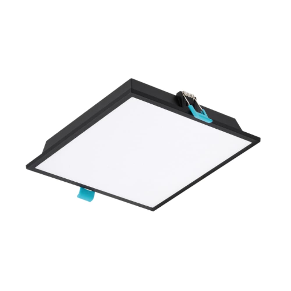 Plafon De Led Deep Quadrado Recuado 24W Branco Quente - Preto - Delis