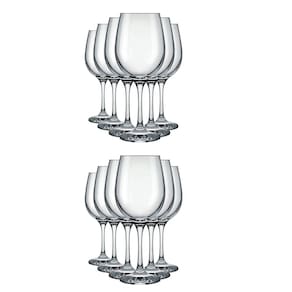 Taças para Água e Vinho Barone 490ml 12 Unidades - Nadir 7056