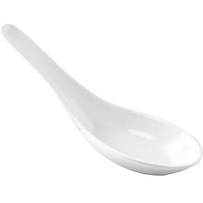 24 Colheres Japonesas Melamina Branca Couvert Oriental Lámen Sopa Haus Concept