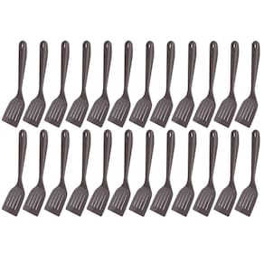Kit 24 Espátulas Culinárias Retas Nylon Cinza Tornado Restaurante Lanchonete Kitch Crippa