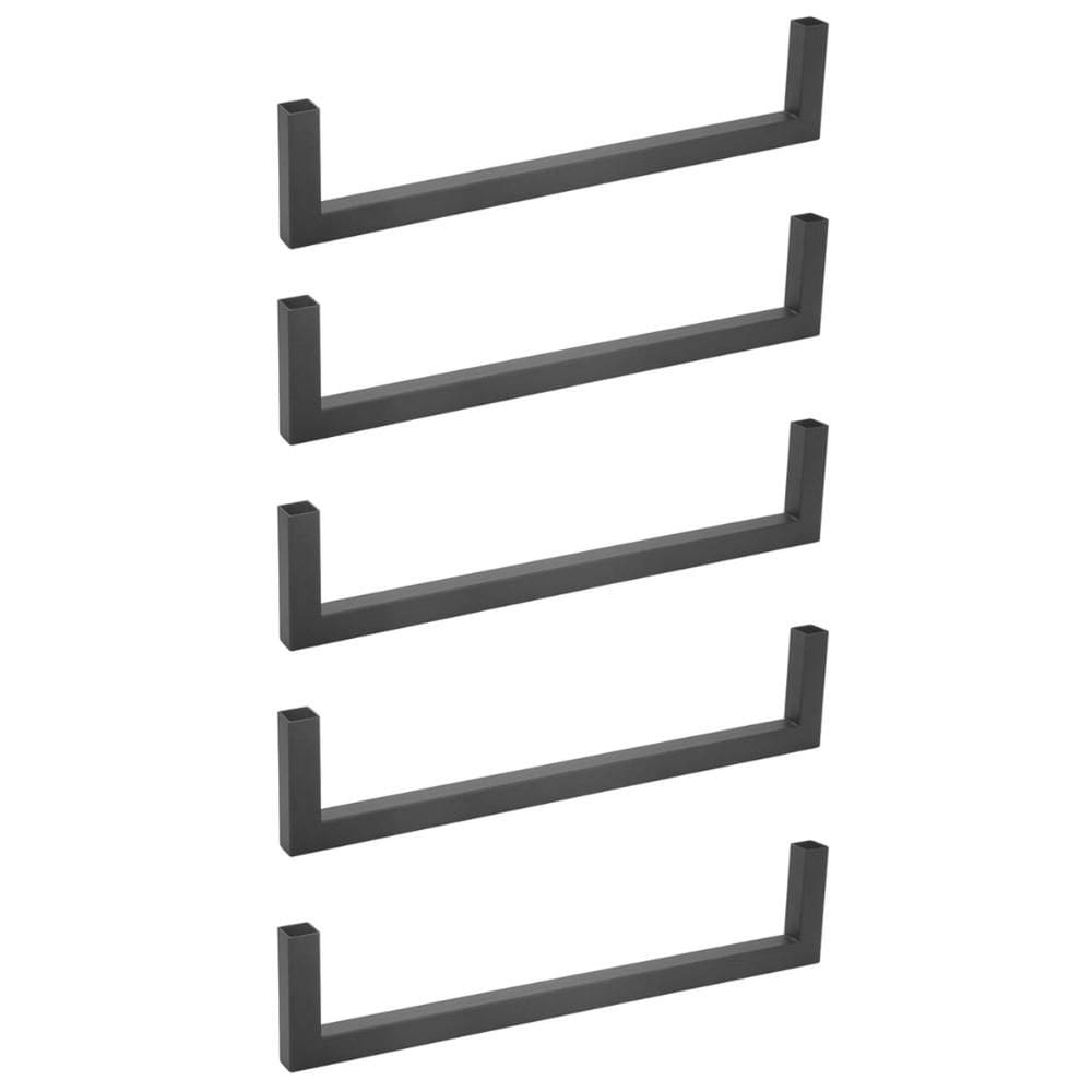 5 Arara de Teto Cabideiros Para Roupas Preto 60cm Masutti Suporte Tubo Piatina