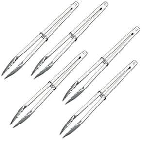 Kit 5 Pegadores de Carne Churrasco Grelha 40cm Aço Inox Restaurante Churrascaria Brinox