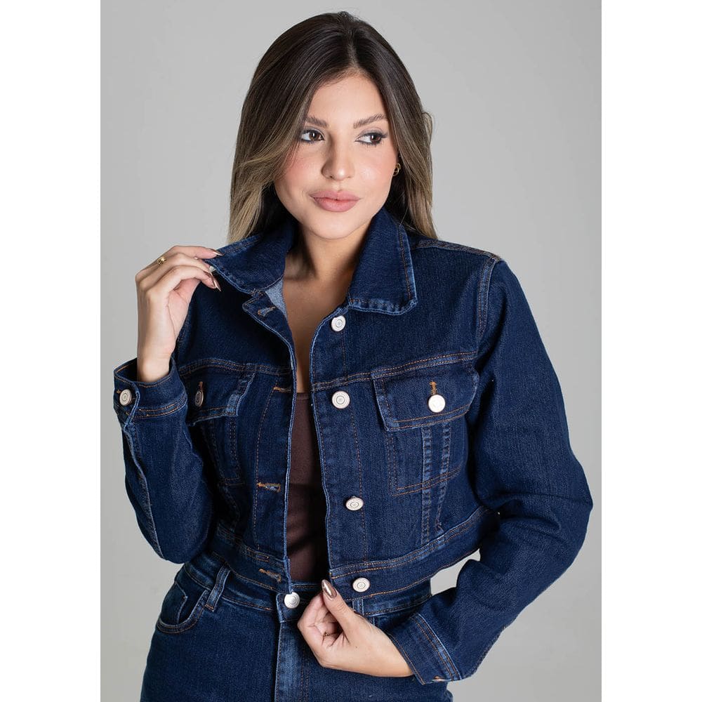 Jaqueta Cropped Jeans Feminina - 279192