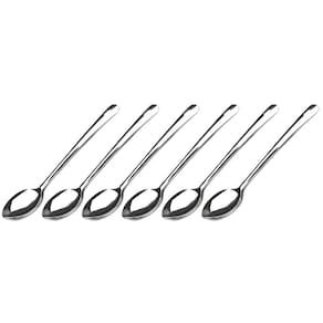 Kit 6 Colheres Arroz Inox Grandes Lisas 35cm Profissional Restaurante Brinox Suprema