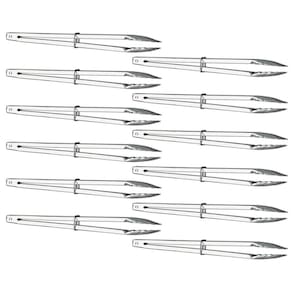 Kit 12 Pegadores 40cm Aço Inox para Churrasco Carne Salada Restaurante Buffet Brinox