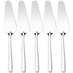 Kit 5 Espátulas para Cortar Bolos Tortas 23cm Inox Pá Cortadora de Fatia Taumer