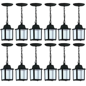 Kit 12 Pendentes 37cm Luminárias Pretas de Teto Vintage Bivolt Decoração