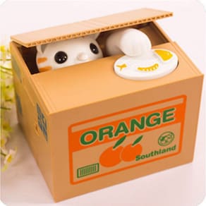 Cofre De Gatinho Infantil Interativo Porta Moedas Divertido