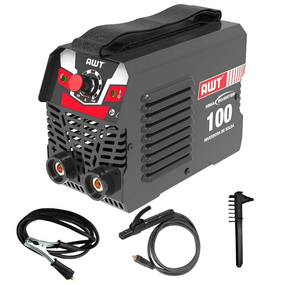 Máquina De Solda Inversora Mma100 Awt Monofásica Ip21s Anti Stick Com Acessórios 220V