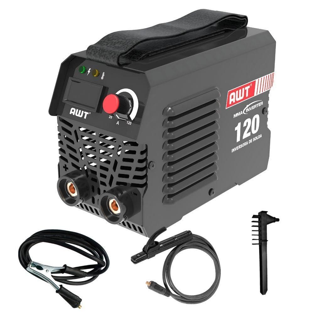 Máquina De Solda Inversora Mma120 Awt Monofásica Ip21s Anti Stick Com Acessórios 220V