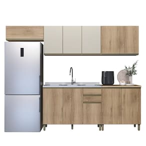 Cozinha Modulada Dinamarca 5 Peças com Balcão 120cm sem Tampo - Indékes