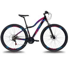 Bicicleta Aro 29 Dropp Sw 24 Vel Câmbio Shimano Quadro Alumínio Mtb - Rosa+azul - 15 Rosa+azul