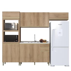 Cozinha Modulada Dinamarca 4 Peças com Torre Quente 2 Fornos - Indékes