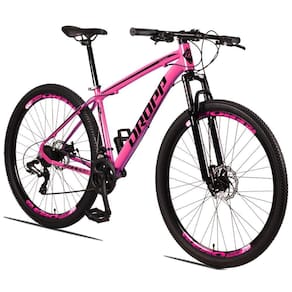 Bicicleta Aro 29 Dropp Sw 24 Vel Câmbio Shimano Quadro Alumínio Mtb - Rosa - 17 Rosa